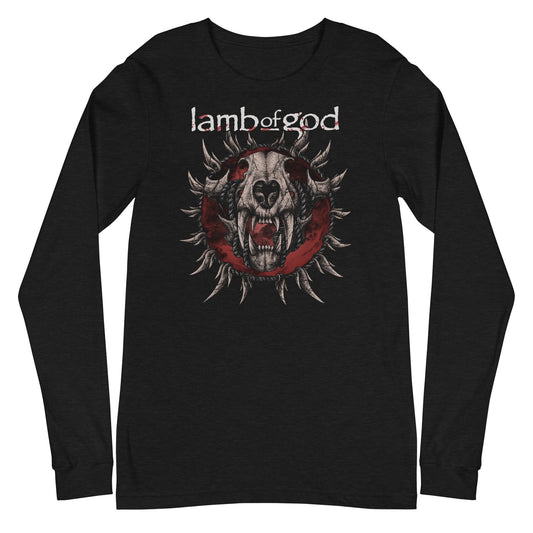 MERCHMOMENT Lamb of God - Steer Skull Long Sleeve T-Shirt [Apparel] - Rock Band Apparel