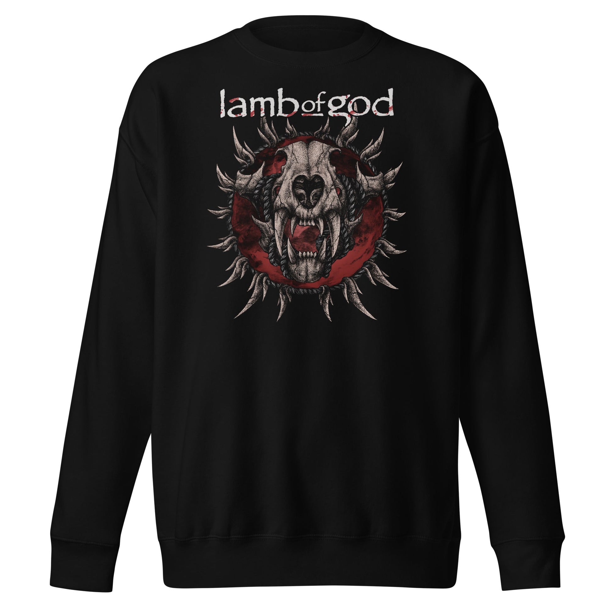 MERCHMOMENT Lamb of God - Steer Skull Sweatshirt [Apparel] - Rock Band Apparel