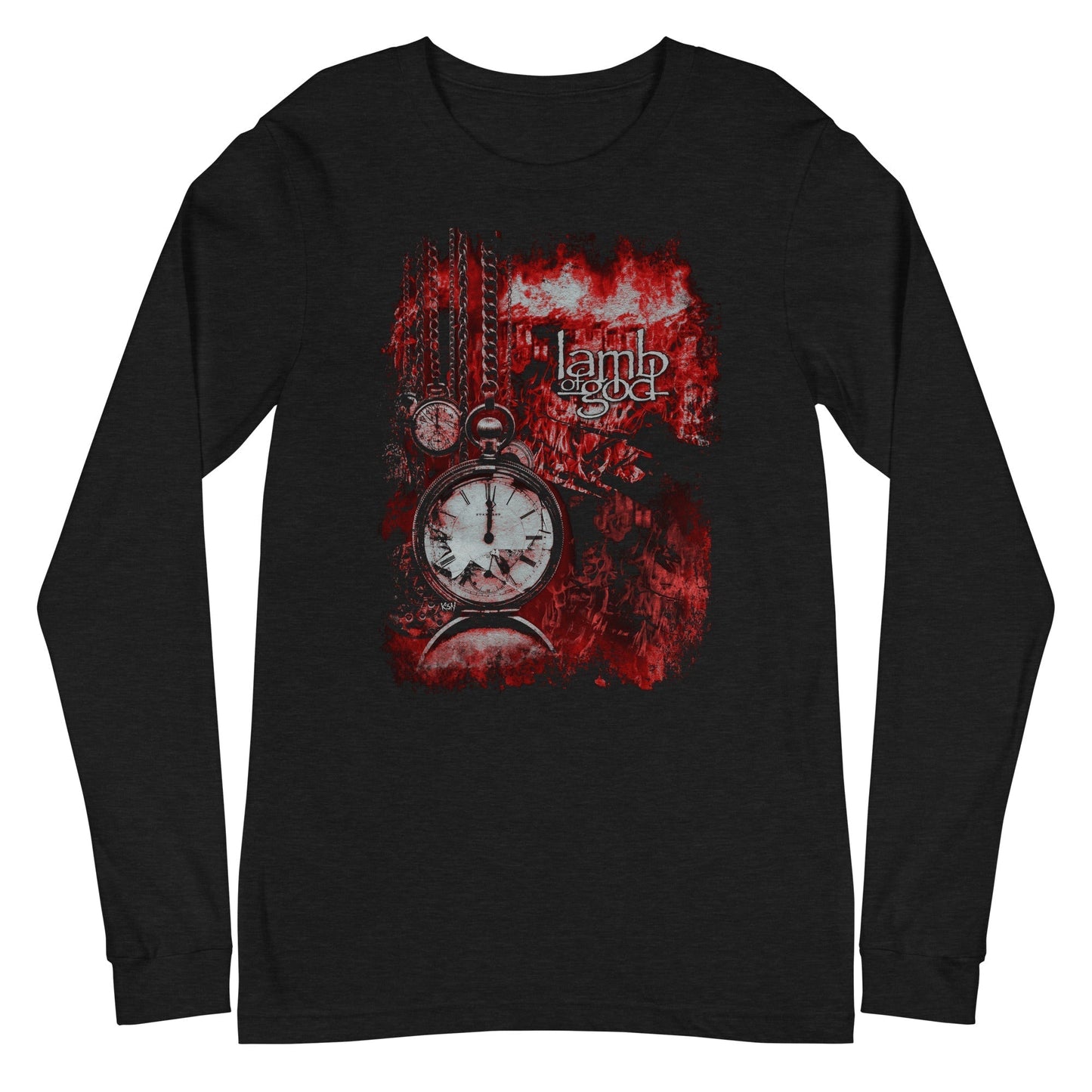 MerchMoment Lamb of God - Ticking Clock Long Sleeve T-Shirt [Apparel] Black