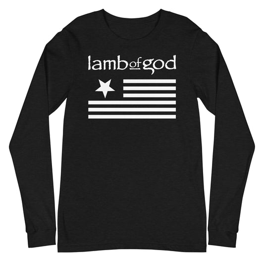 MerchMoment Lamb of God - White Flag Long Sleeve T-Shirt [Apparel] Black
