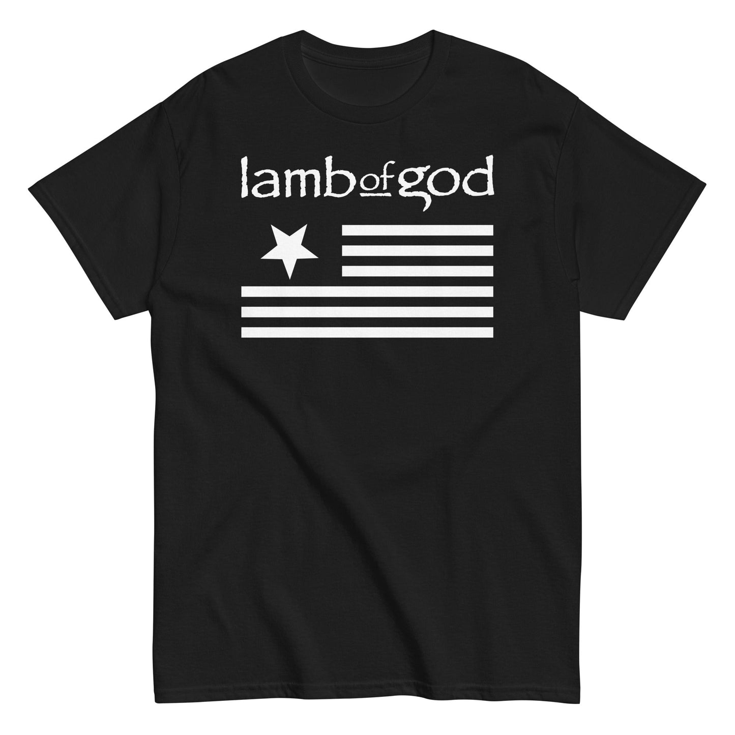 MERCHMOMENT Lamb of God - White Flag T-Shirt [Apparel] - Rock Band Apparel