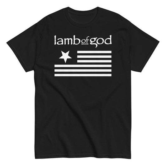 MERCHMOMENT Lamb of God - White Flag T-Shirt [Apparel] - Rock Band Apparel