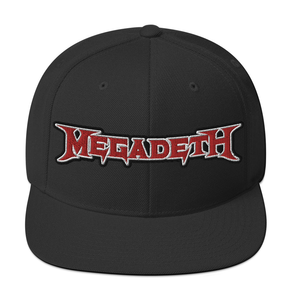 MerchMoment MegaDeth Classic Logo Embroidered Snapback Hat [Apparel]