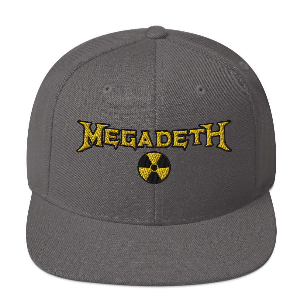 MERCHMOMENT MegaDeth Nuclear Embroidered Snapback Hat [Apparel] - Rock Band Apparel