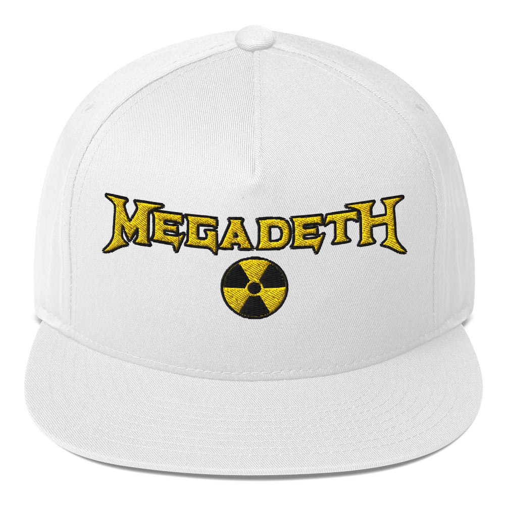 MERCHMOMENT MegaDeth Nuclear Logo Embroidered Snapback Hat [Hat] - Rock Band Apparel