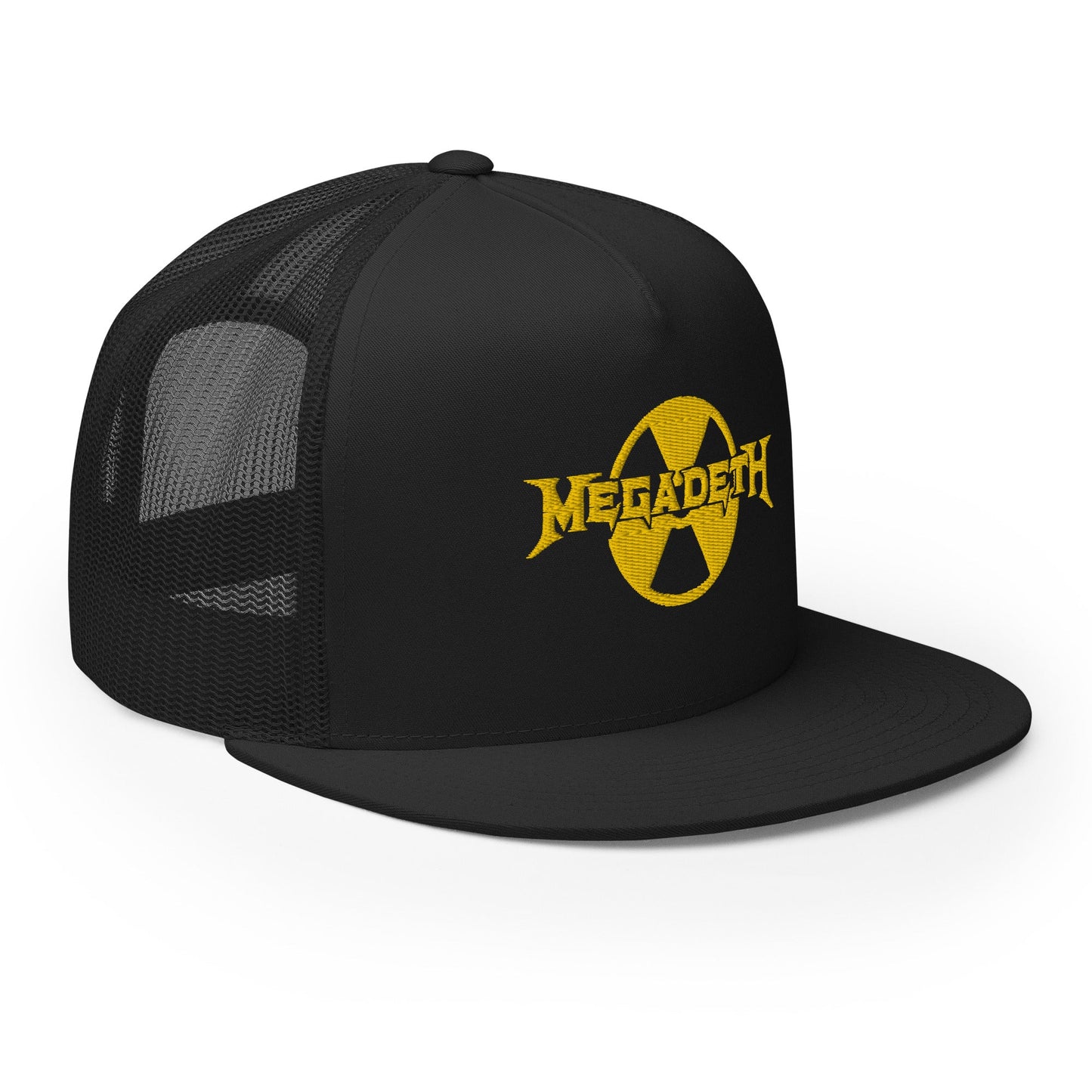 MERCHMOMENT MegaDeth Nuclear Logo Embroidered Trucker Hat [Apparel] - Rock Band Apparel