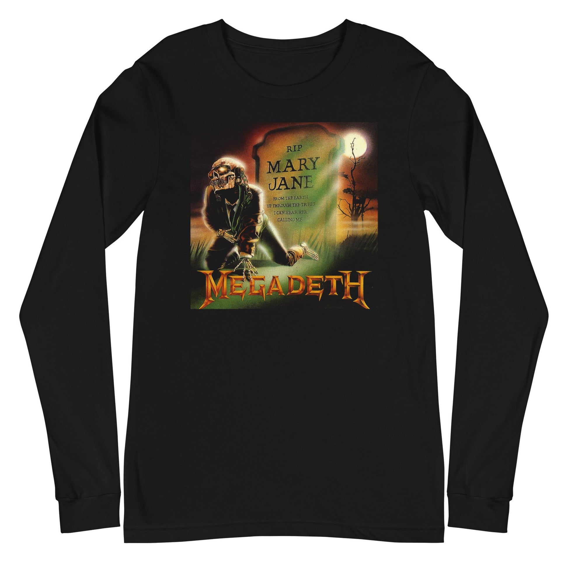 MerchMoment Megadeth - R.I.P. Mary Jane Long Sleeve T-Shirt [Apparel] Black
