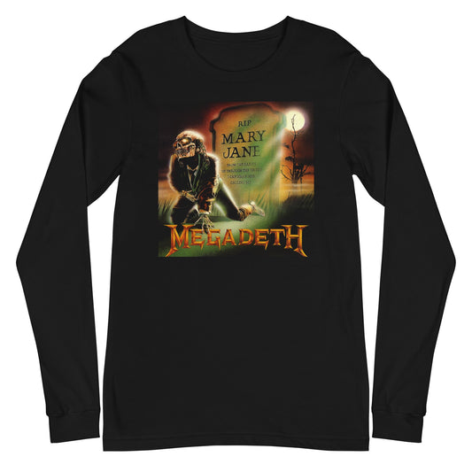 MerchMoment Megadeth - R.I.P. Mary Jane Long Sleeve T-Shirt [Apparel] Black