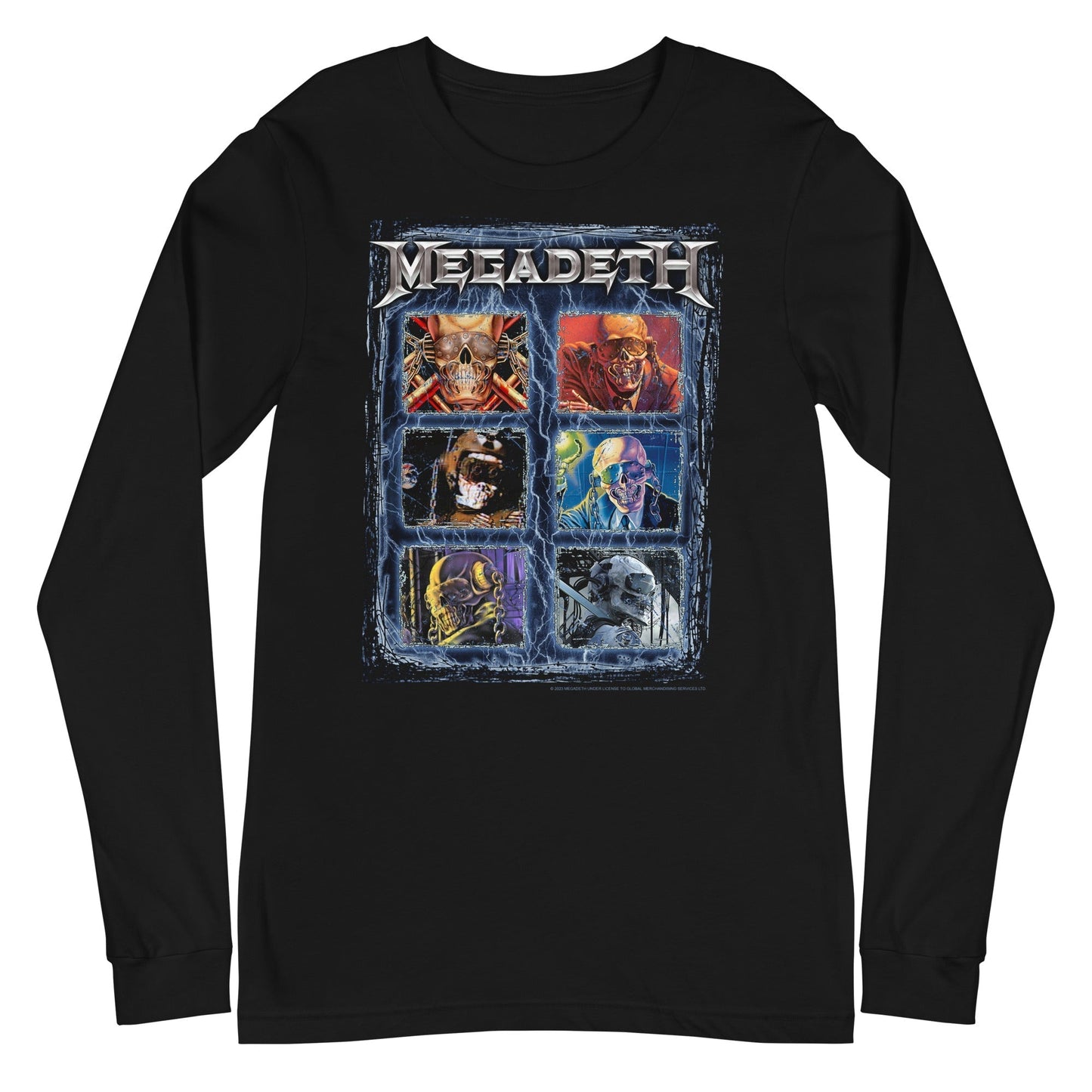 MerchMoment Megadeth - Six Vics Long Sleeve T-Shirt [Apparel] Black
