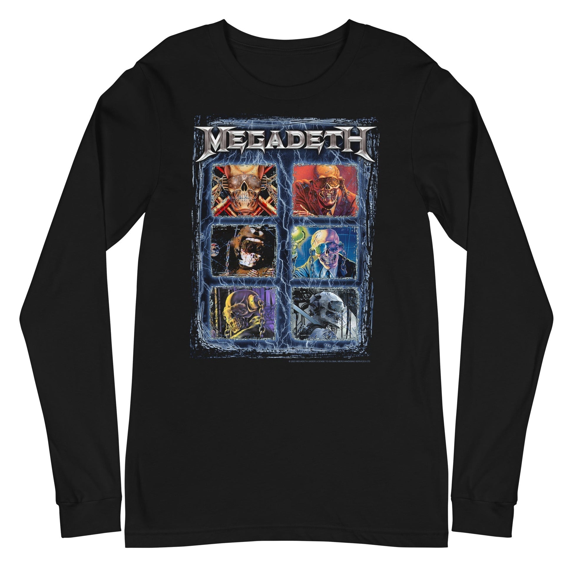 MerchMoment Megadeth - Six Vics Long Sleeve T-Shirt [Apparel] Black