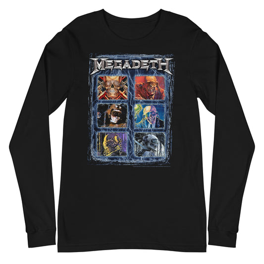 MerchMoment Megadeth - Six Vics Long Sleeve T-Shirt [Apparel] Black
