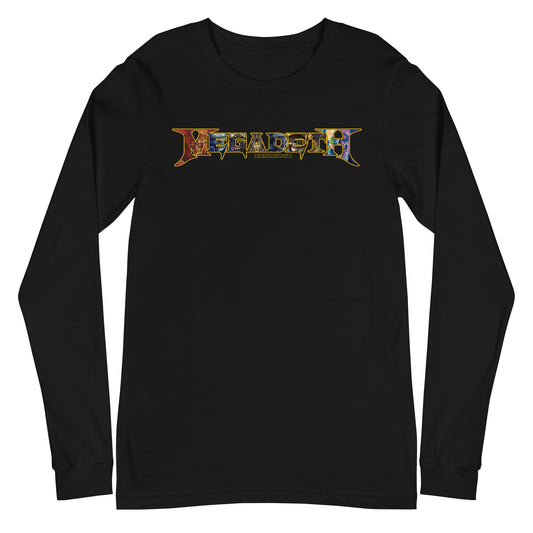 MerchMoment Megadeth - Vic Lettered Logo Long Sleeve T-Shirt [Apparel] Black