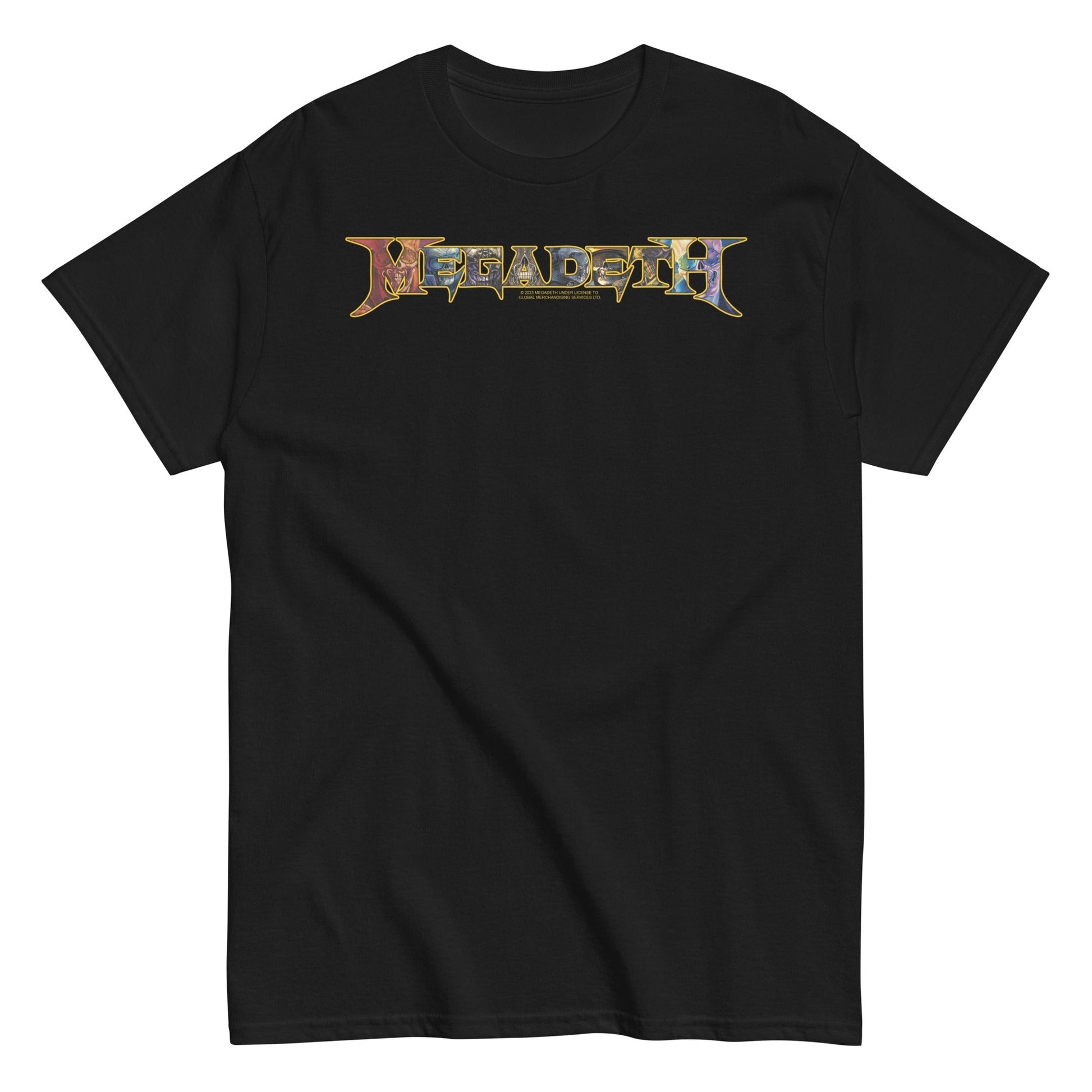 MERCHMOMENT Megadeth - Vic Lettered Logo T-Shirt [Apparel] - Rock Band Apparel