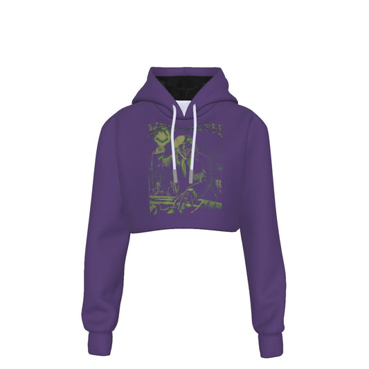 MERCHMOMENT Megadeth Vic Suit Women's Cropped Hoodie [Apparel] - Rock Band Apparel