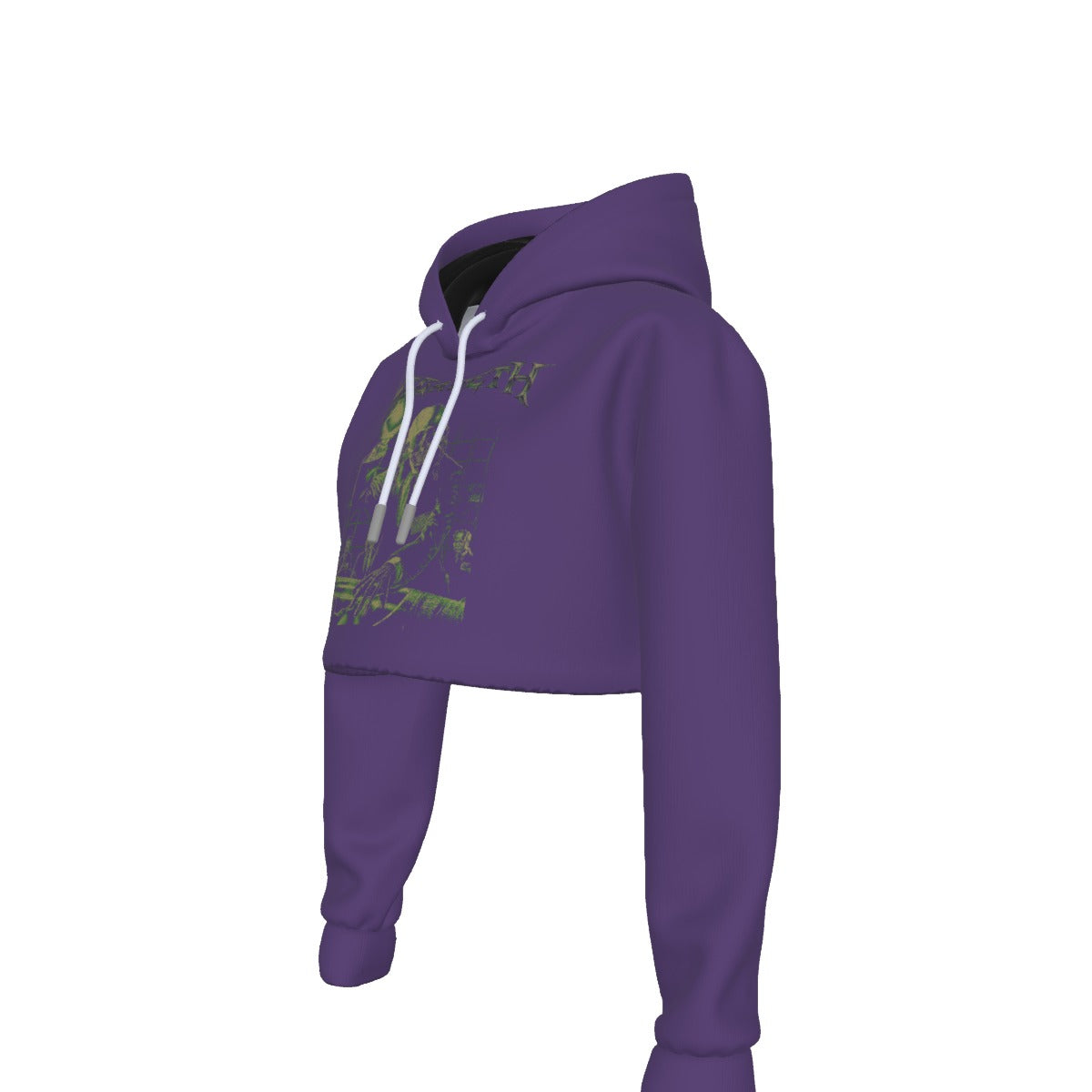 MERCHMOMENT Megadeth Vic Suit Women's Cropped Hoodie [Apparel] - Rock Band Apparel