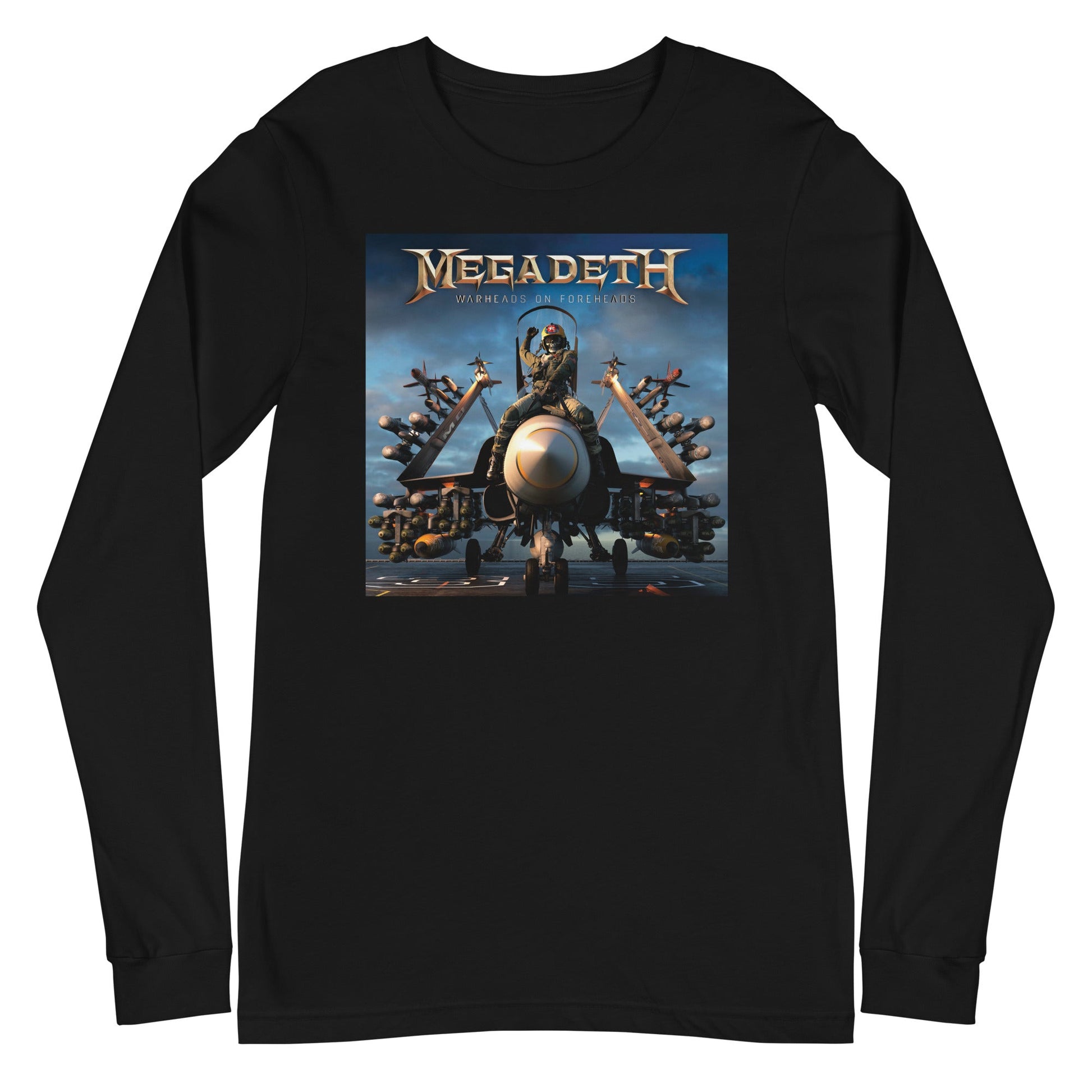 MERCHMOMENT Megadeth - Warheads on Foreheads Long Sleeve T-Shirt [Apparel] - Rock Band Apparel