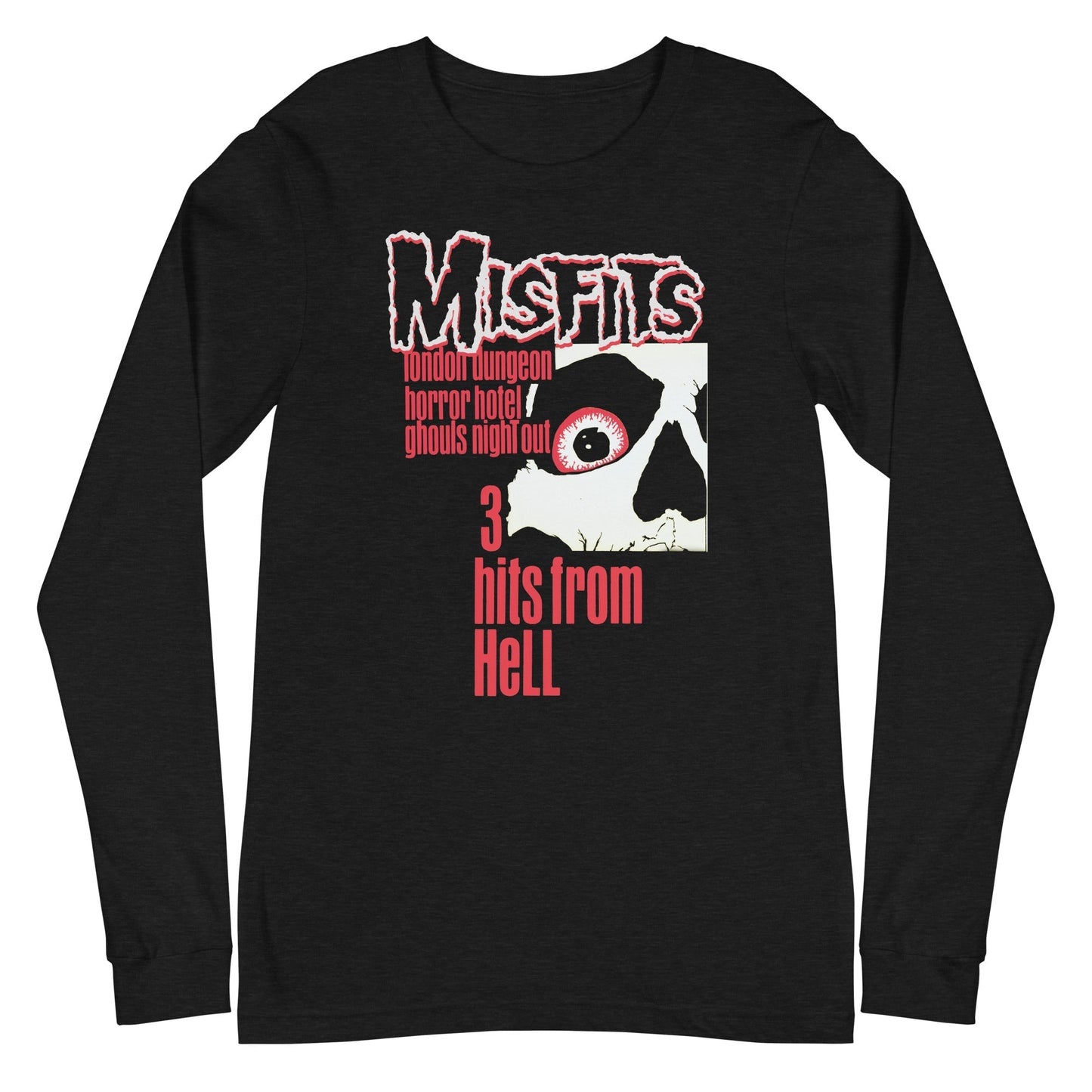 MERCHMOMENT Misfits - 3 Hits From Hell Long Sleeve T-Shirt [Apparel] - Rock Band Apparel