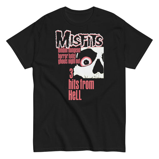 MerchMoment Misfits - 3 Hits From Hell T-Shirt [Apparel] Black
