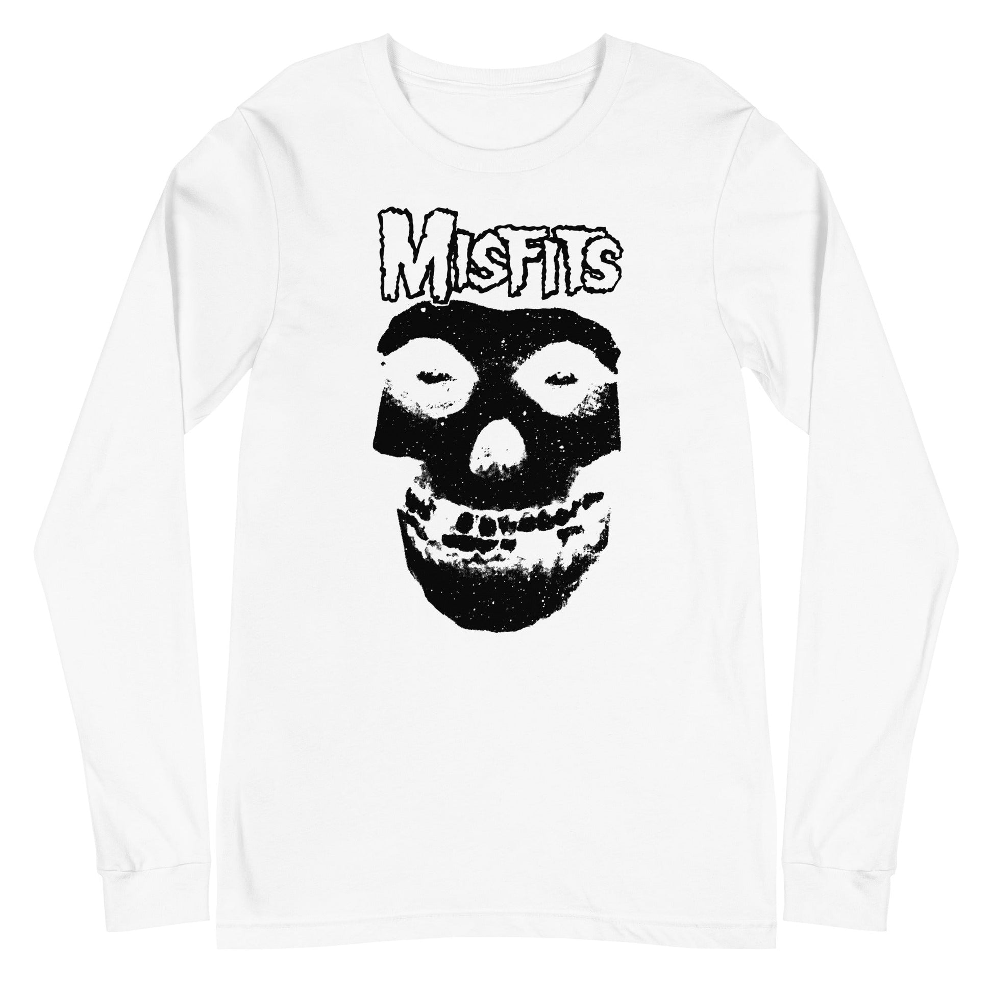 MerchMoment Misfits - Black Skull Long Sleeve T-Shirt [Apparel] White