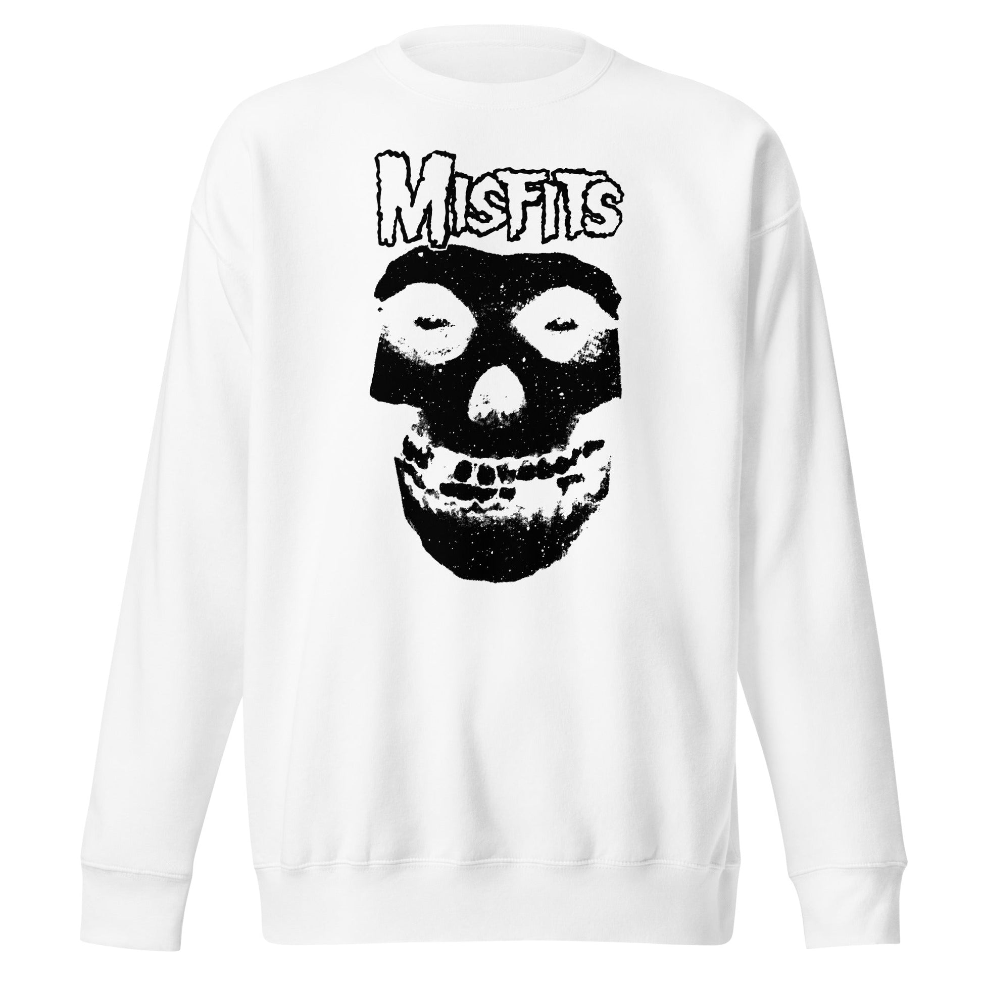 MerchMoment Misfits - Black Skull Sweatshirt [Apparel] White