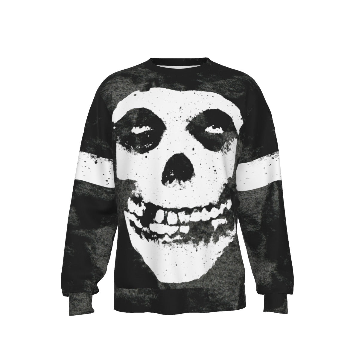 MerchMoment Misfits Giant Skull All Over Print Sweatshirt [Apparel] As Shown