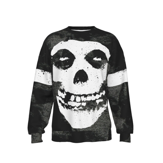 MERCHMOMENT Misfits Giant Skull All Over Print Sweatshirt [Apparel] - Rock Band Apparel