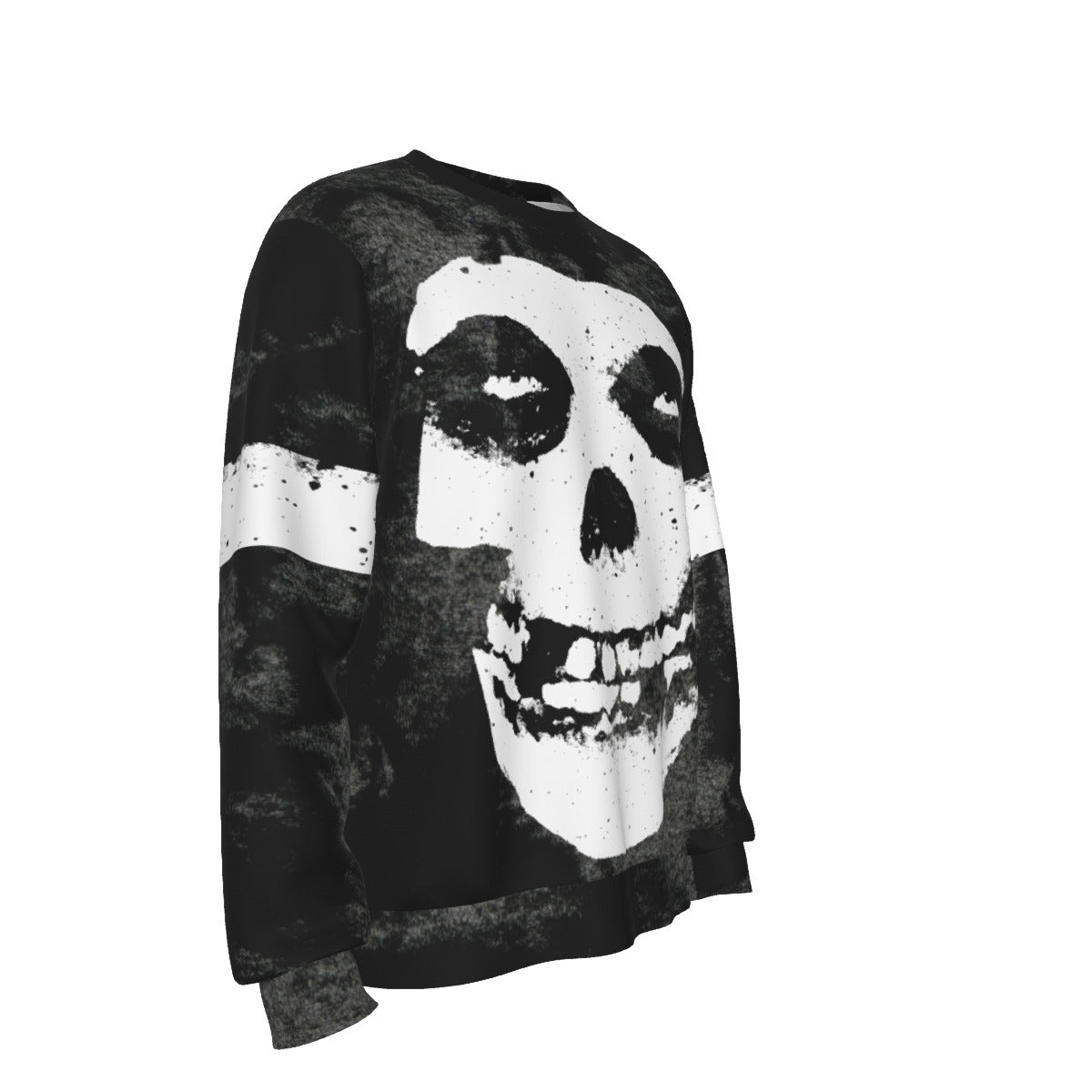 MerchMoment Misfits Giant Skull All Over Print Sweatshirt [Apparel] As Shown