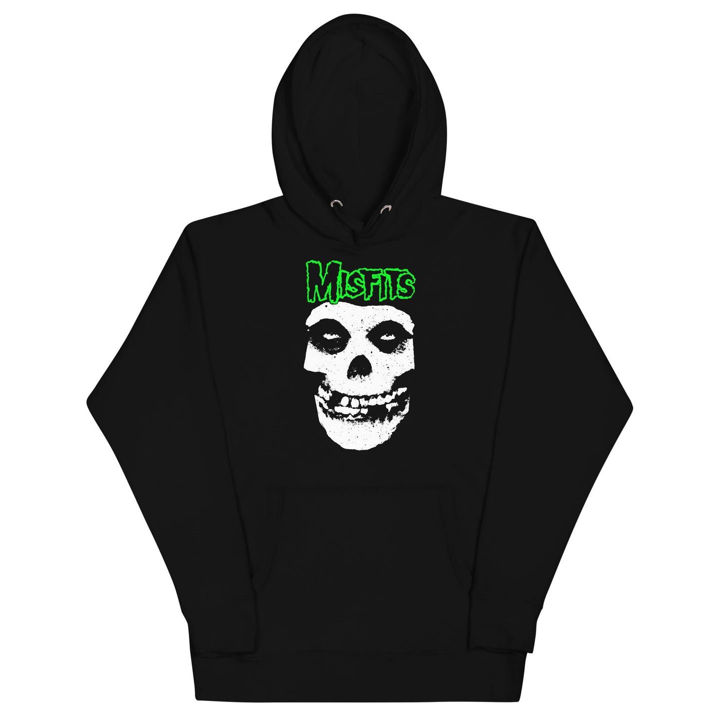 MerchMoment Misfits - Green Skull Hoodie [Apparel] Black
