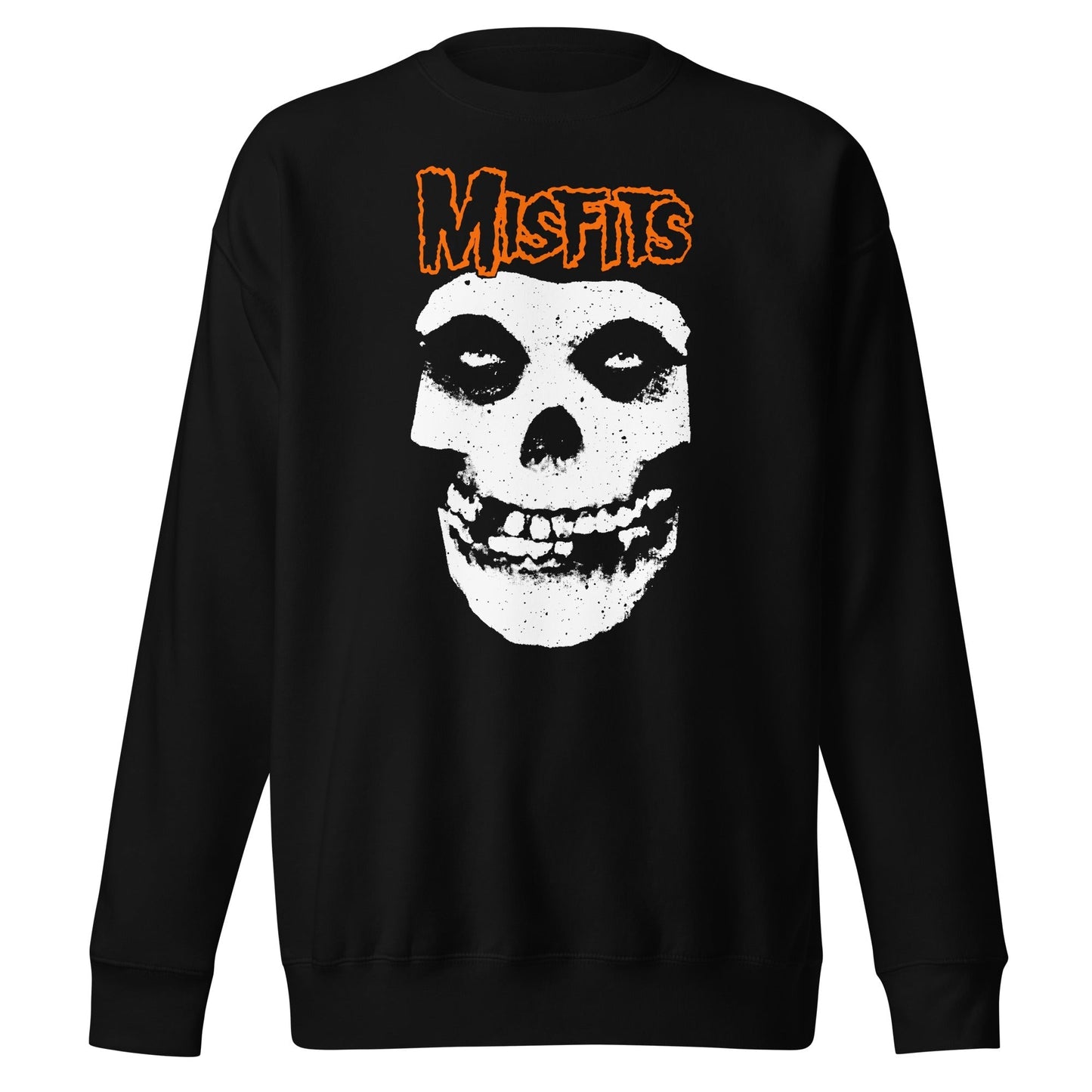 MerchMoment Misfits - Orange Skull Sweatshirt [Apparel] Black