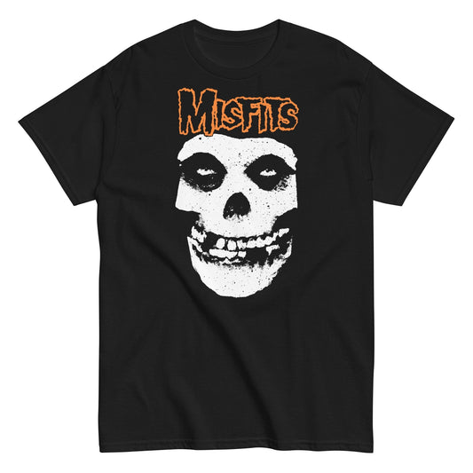 MerchMoment Misfits - Orange Skull T-Shirt [Apparel] Black