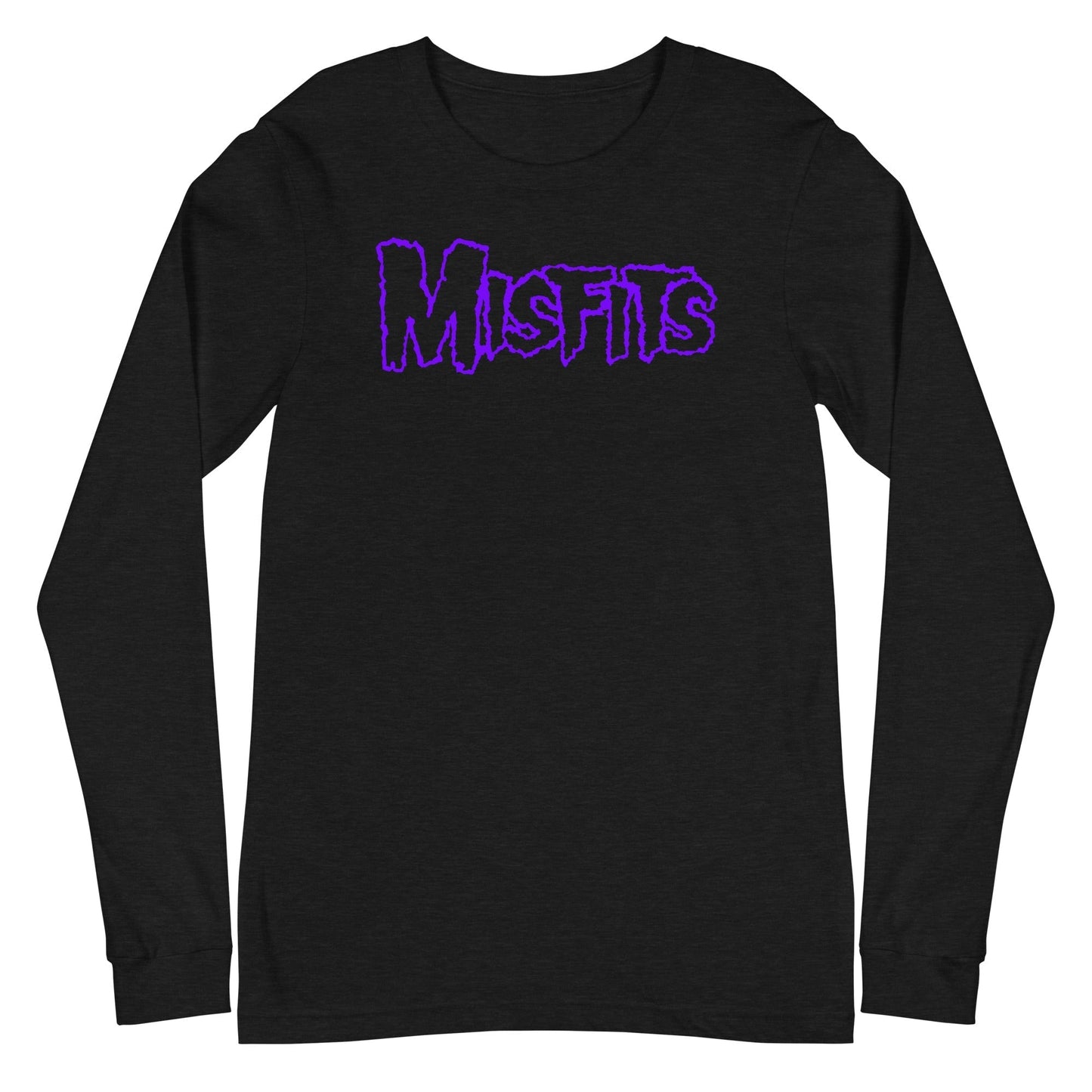 MerchMoment Misfits - Purple Drip Logo Long Sleeve T-Shirt [Apparel] Black