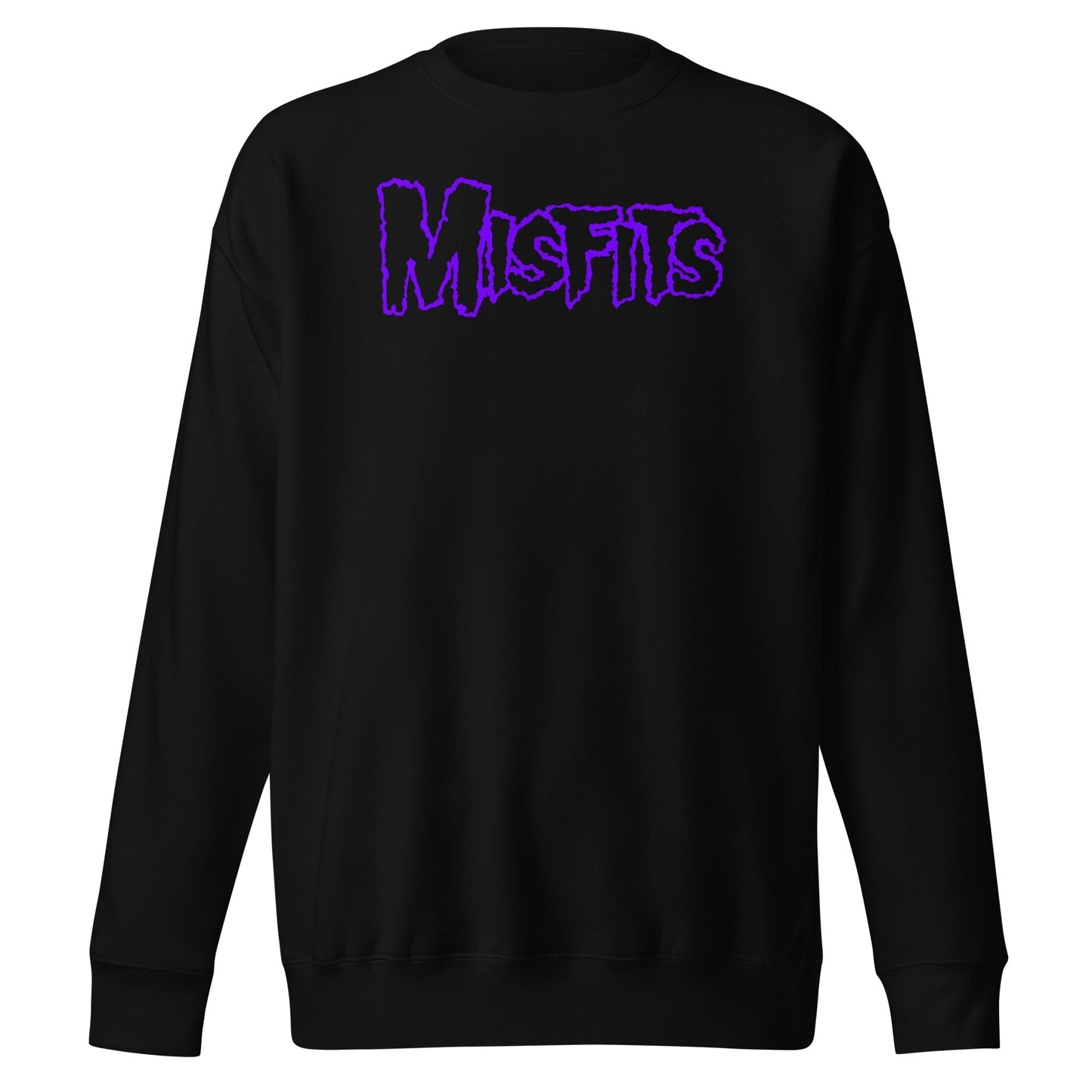 MerchMoment Misfits - Purple Drip Logo Sweatshirt [Apparel] Black