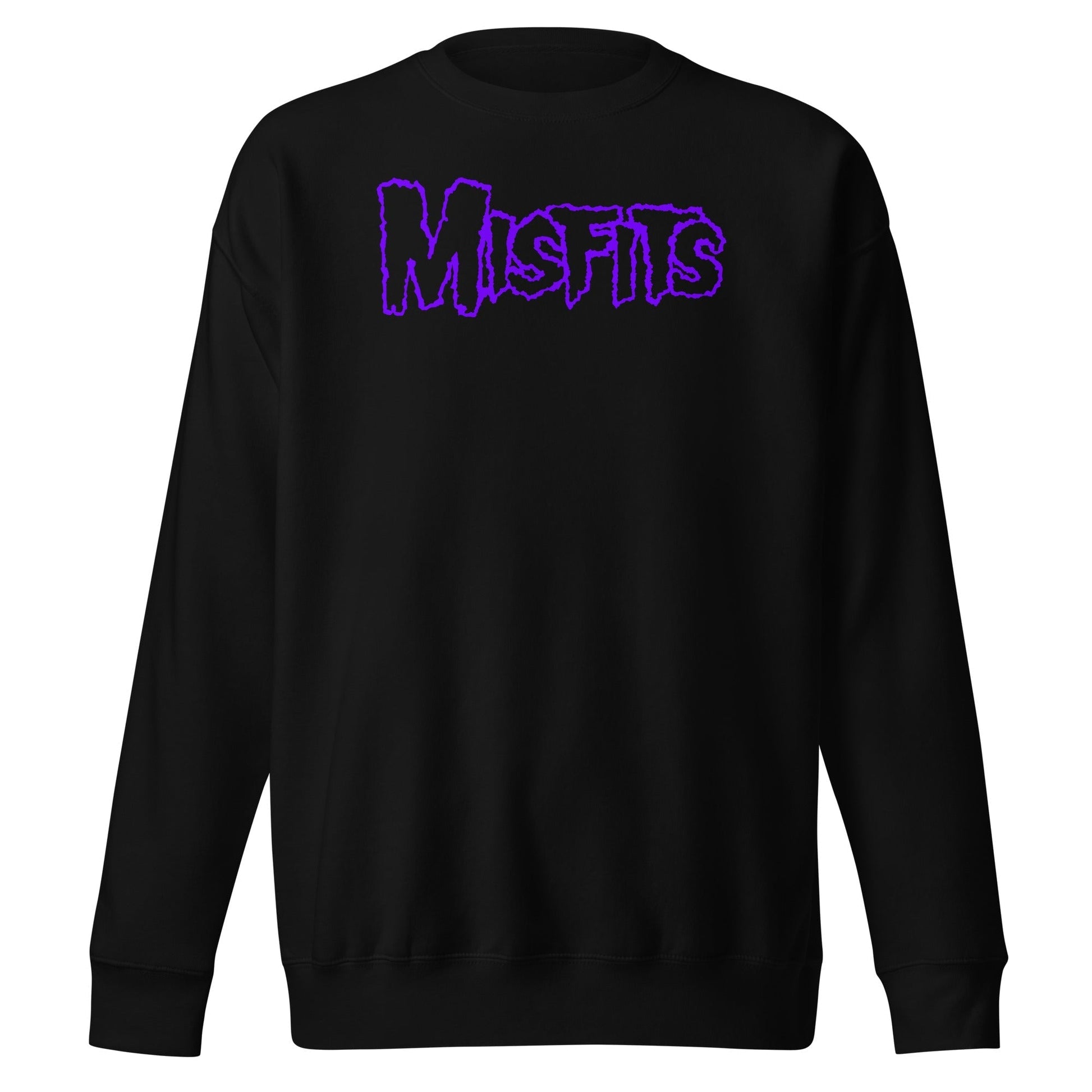 MerchMoment Misfits - Purple Drip Logo Sweatshirt [Apparel] Black