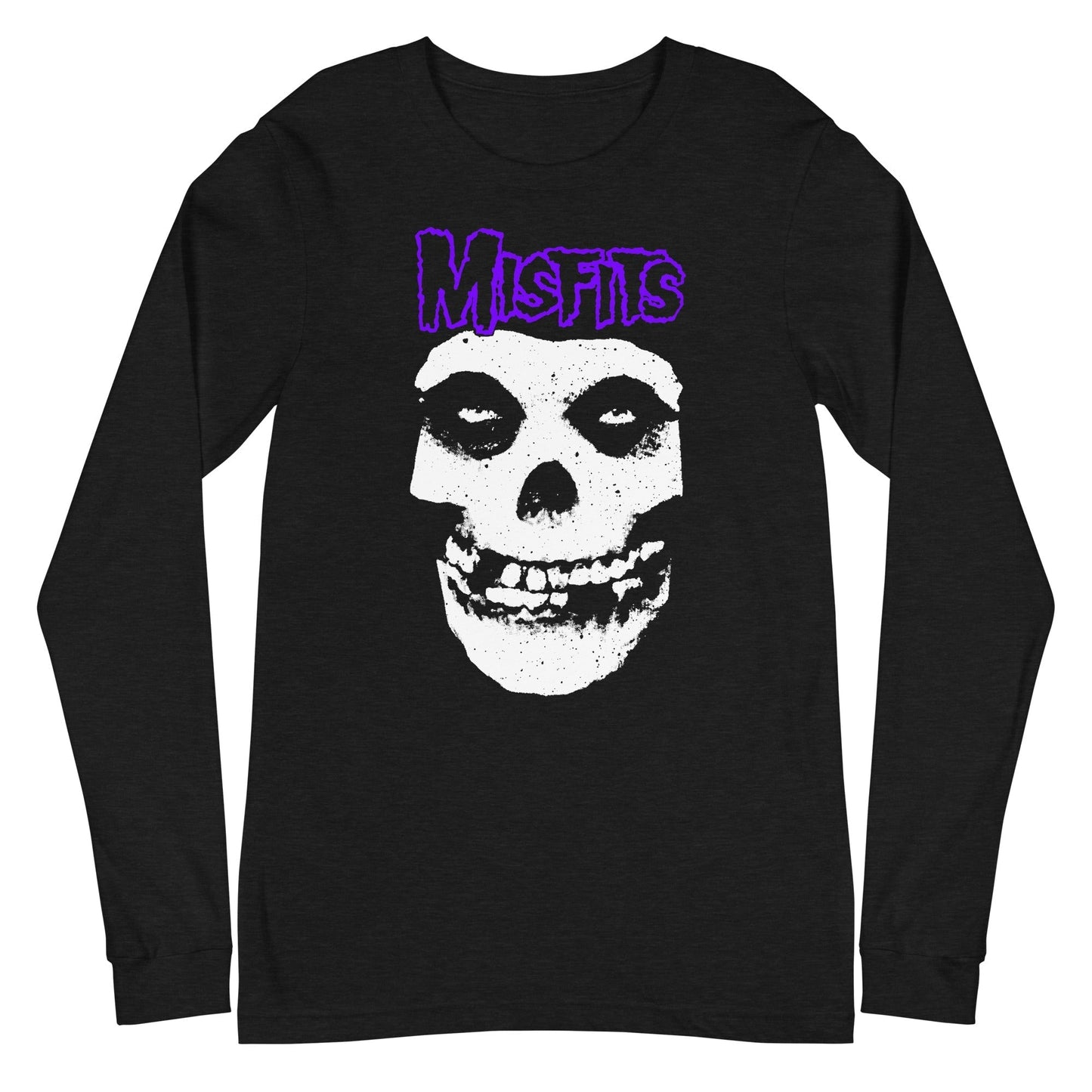 MerchMoment Misfits - Purple Skull Long Sleeve T-Shirt [Apparel] Black