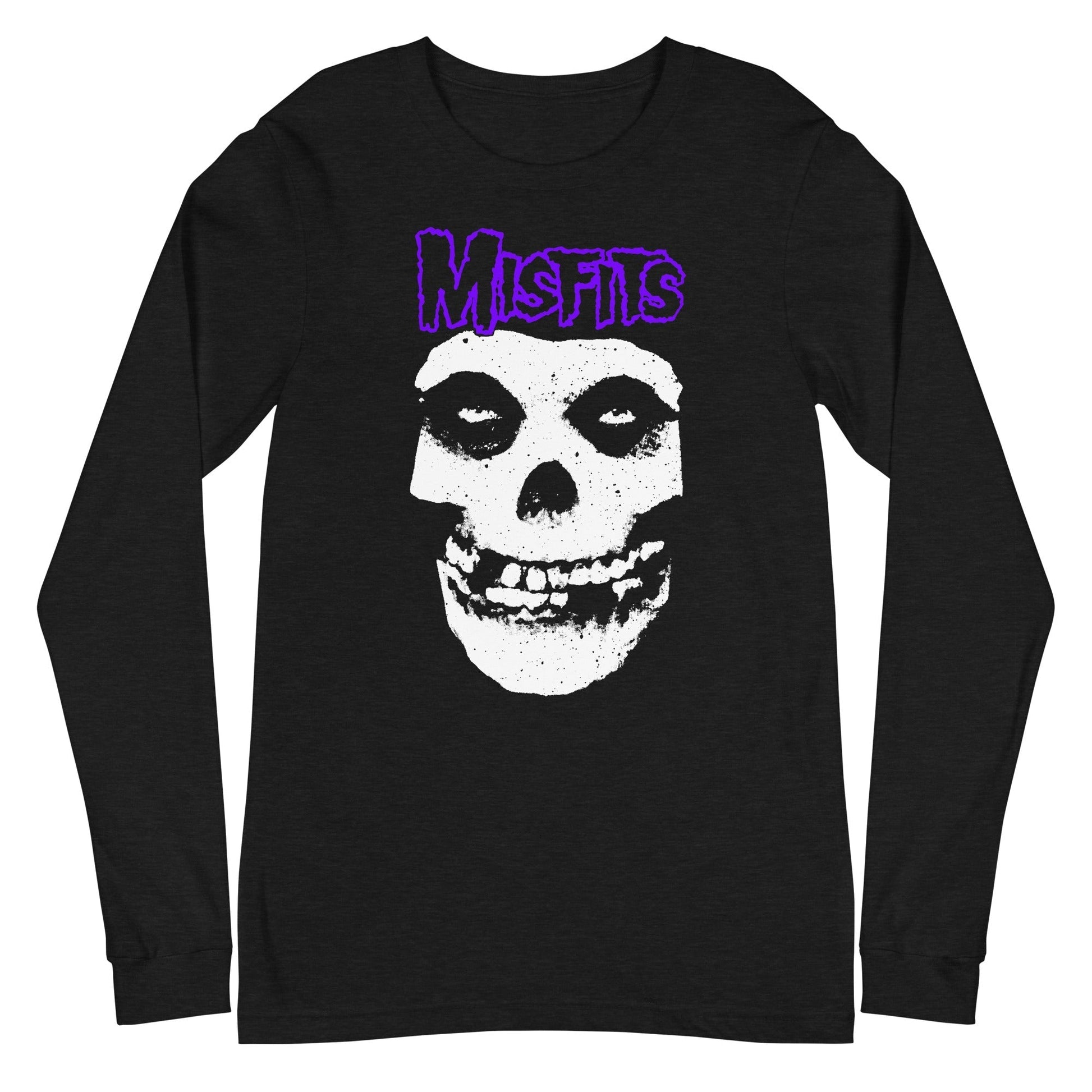 MerchMoment Misfits - Purple Skull Long Sleeve T-Shirt [Apparel] Black