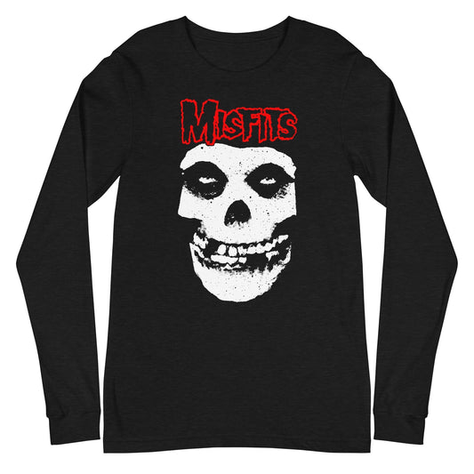 MERCHMOMENT Misfits - Red Skull Long Sleeve T-Shirt [Apparel] - Rock Band Apparel