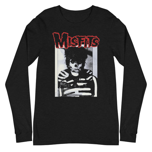 MerchMoment Misfits - Skull Hair Long Sleeve T-Shirt [Apparel] Black