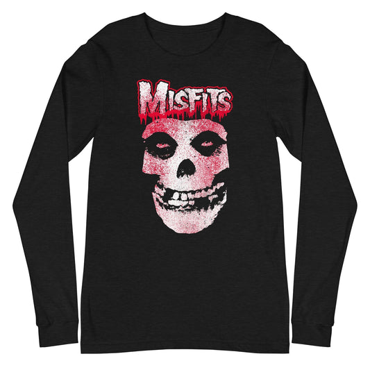MERCHMOMENT Misfits - Tagged Skull Long Sleeve T-Shirt [Apparel] - Rock Band Apparel