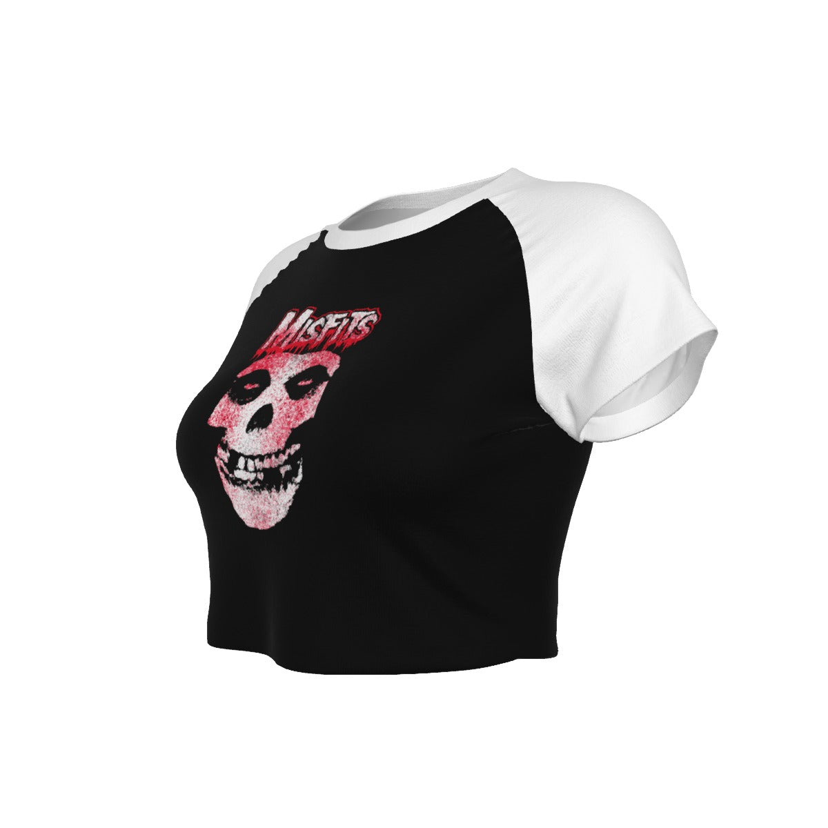 MerchMoment Misfits Tagged Skull Women's Crop Top [Apparel] As Shown