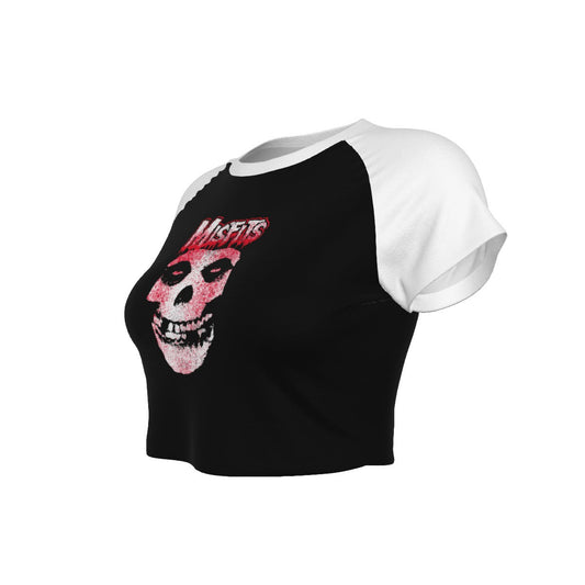 MerchMoment Misfits Tagged Skull Women's Crop Top [Apparel] As Shown