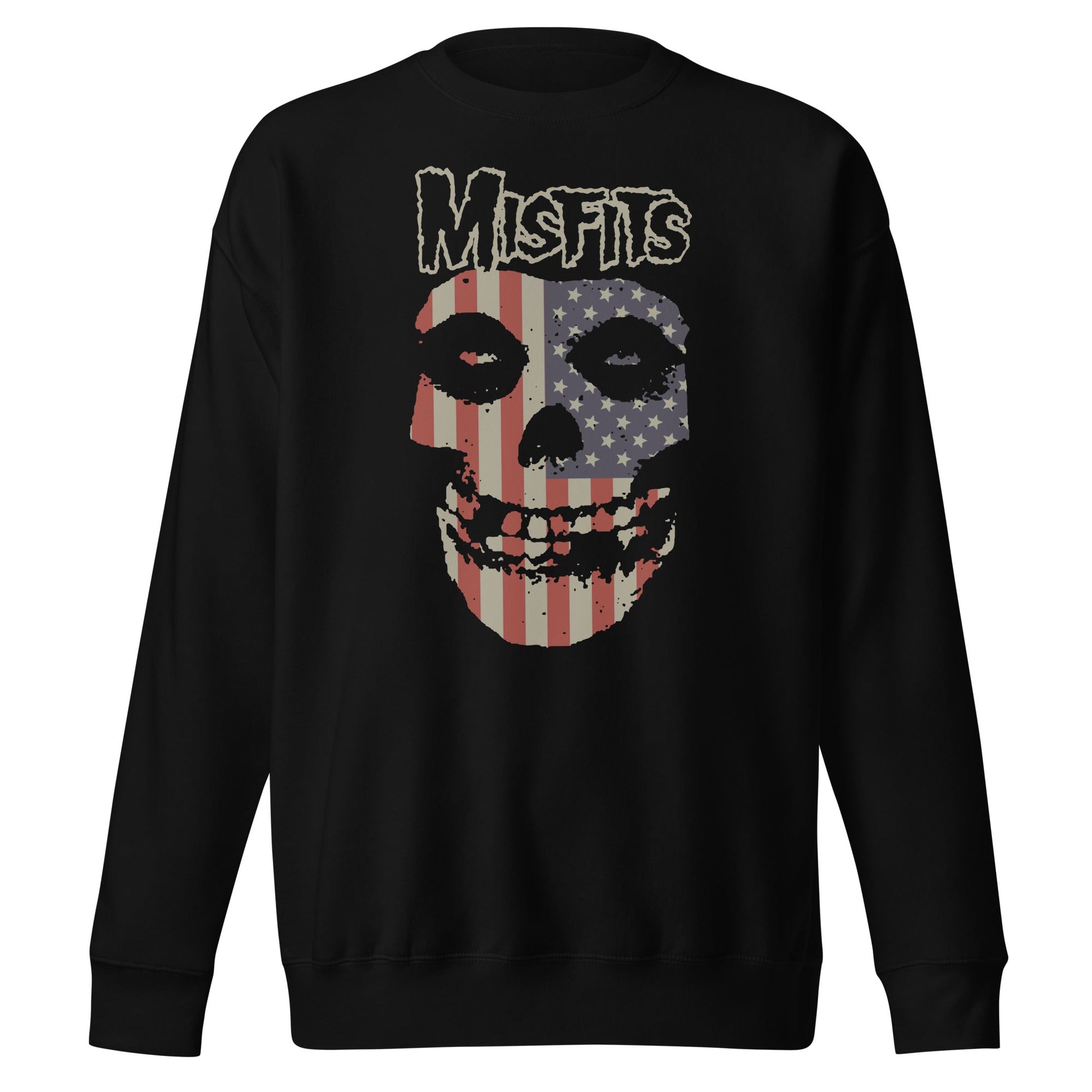 MERCHMOMENT Misfits - USA Skull Sweatshirt [Apparel] - Rock Band Apparel