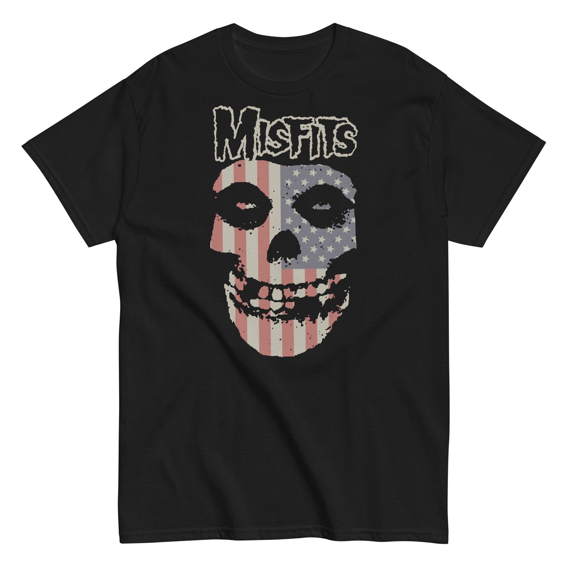 MERCHMOMENT Misfits - USA Skull T-Shirt [Apparel] - Rock Band Apparel
