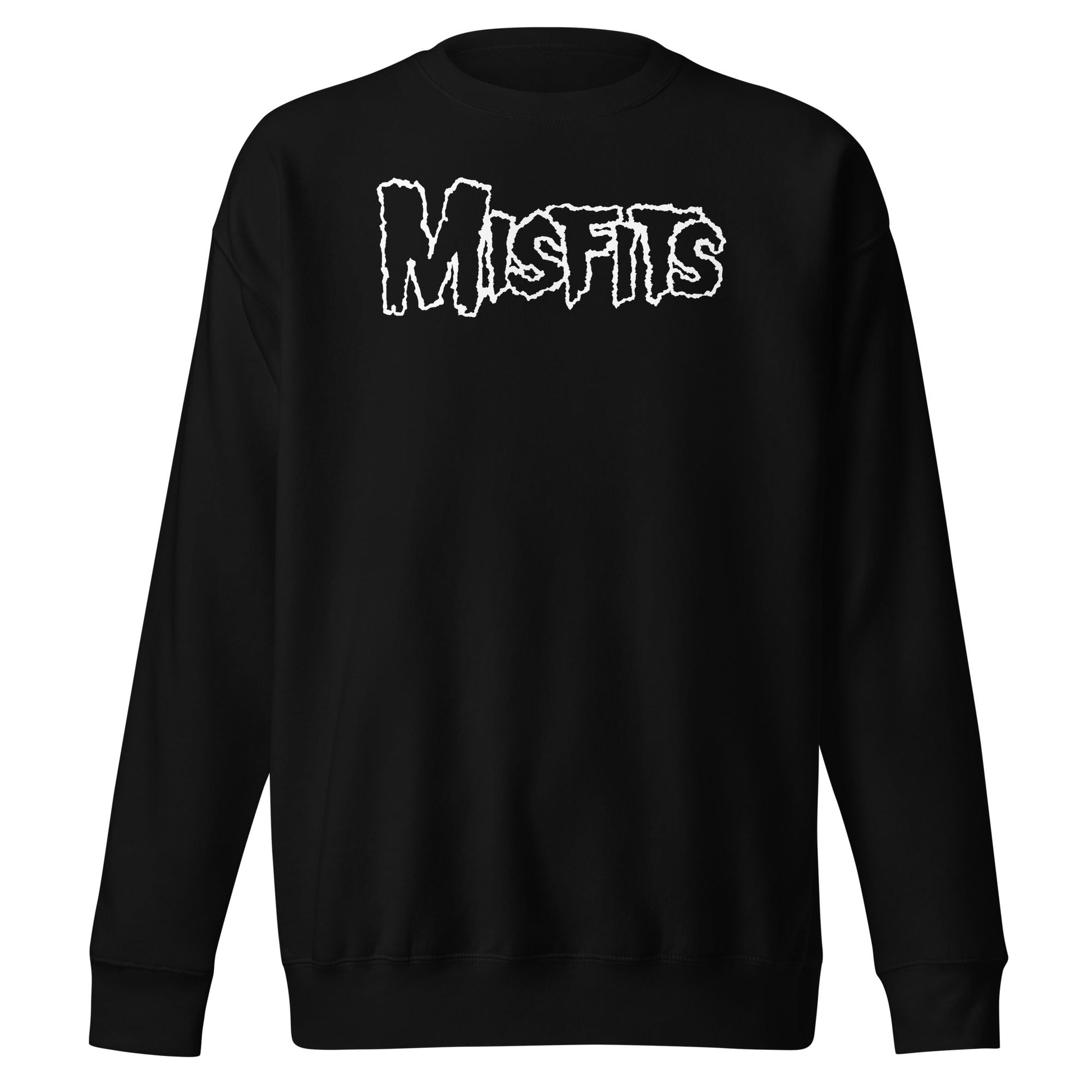MerchMoment Misfits - White Drip Logo Sweatshirt [Apparel] Black
