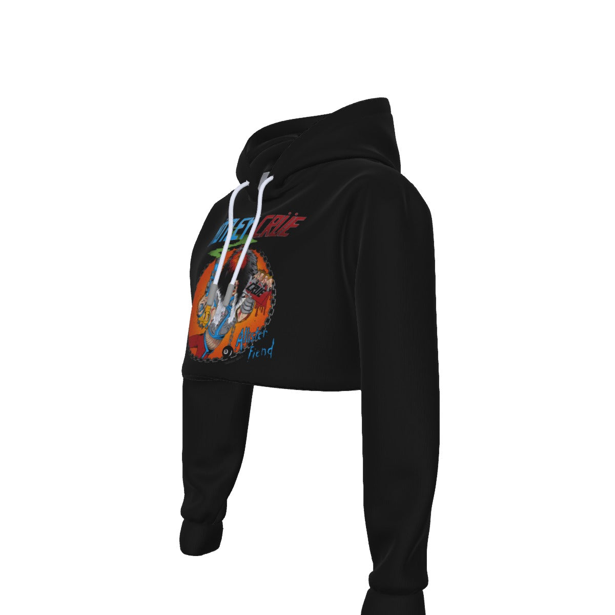 MerchMoment Motley Crue Allister Fiend Women's Cropped Hoodie [Apparel] As Shown