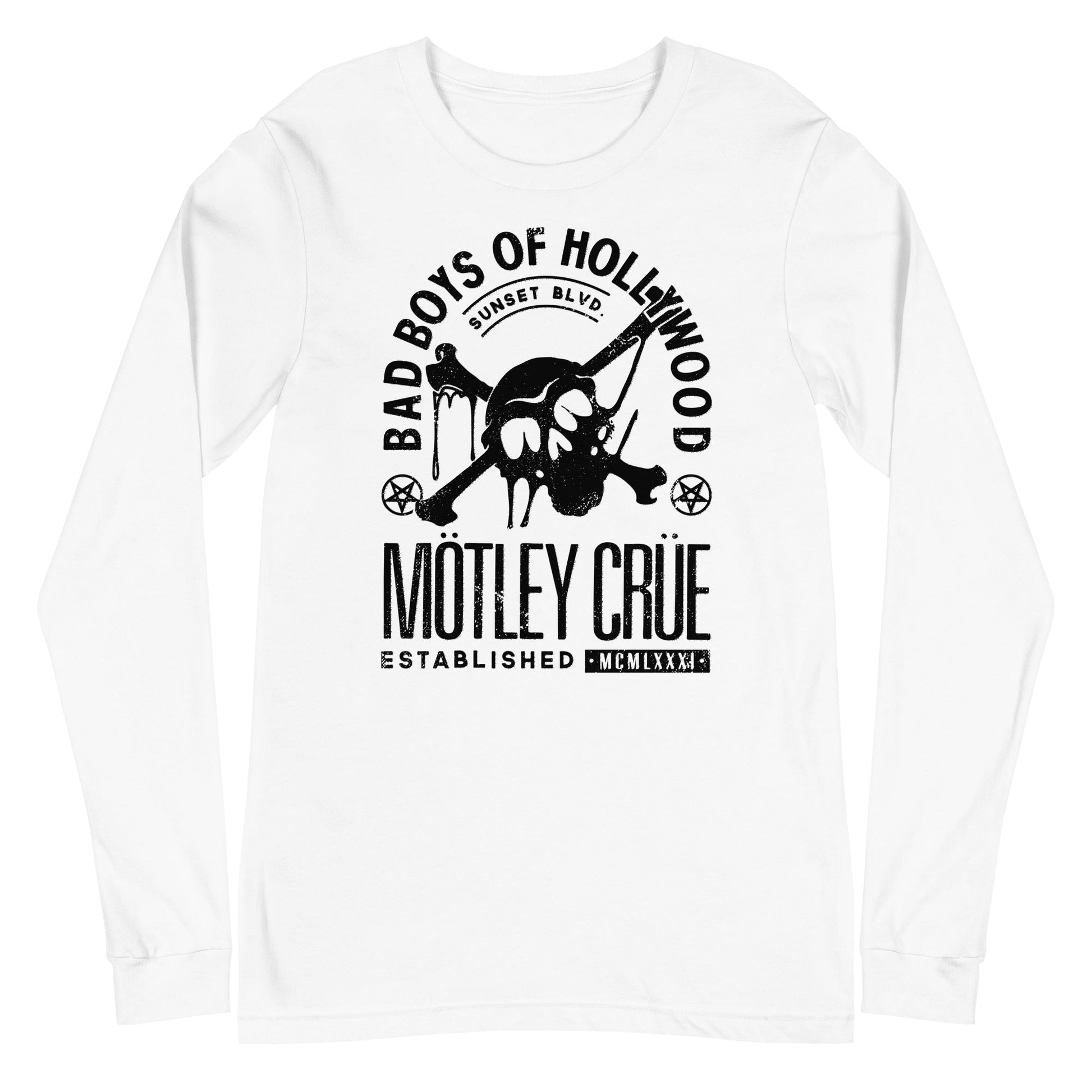 MERCHMOMENT Motley Crue - Bad Boys of Hollywood Long Sleeve T-Shirt [Apparel] - Rock Band Apparel