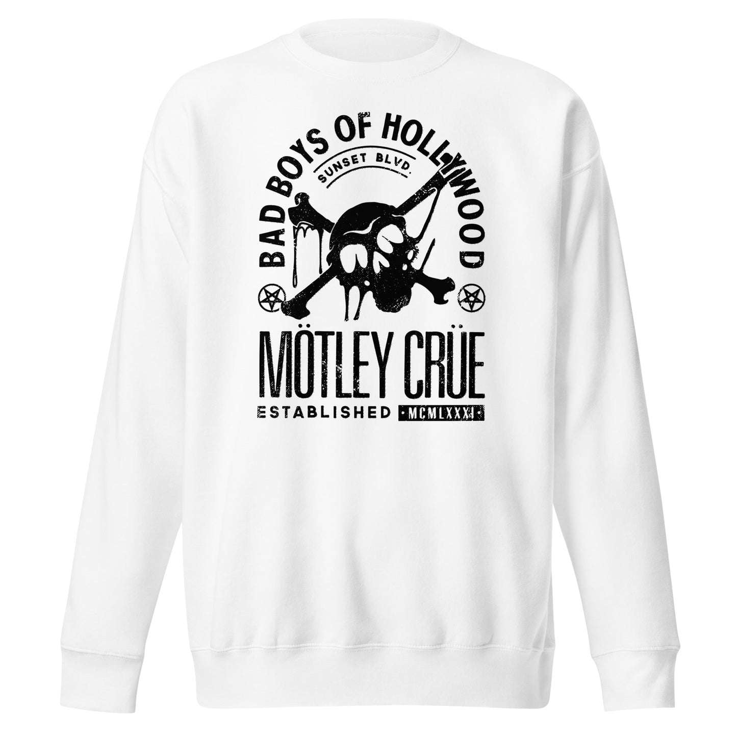 MERCHMOMENT Motley Crue - Bad Boys of Hollywood Sweatshirt [Apparel] - Rock Band Apparel