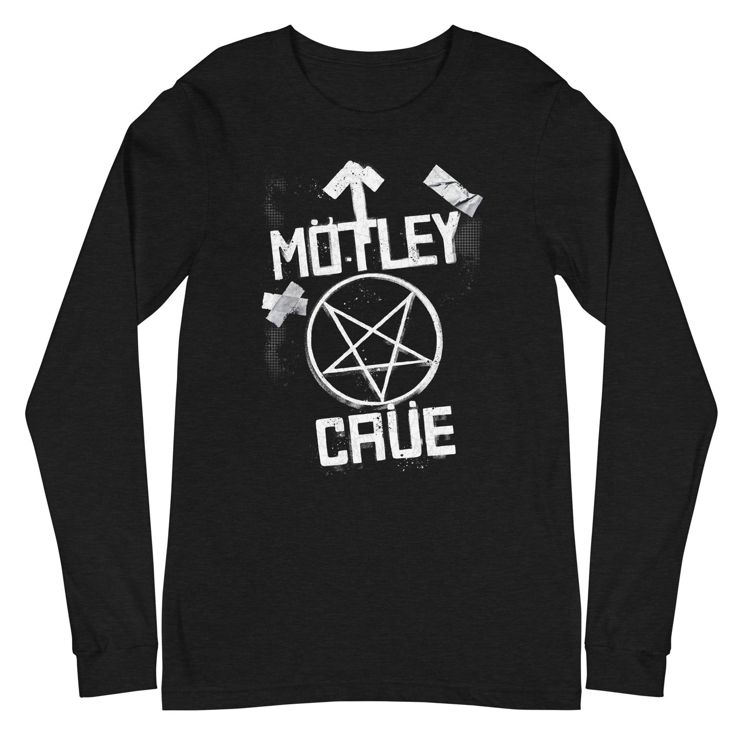 MerchMoment Motley Crue - Black and White Logo Long Sleeve T-Shirt [Apparel] Black
