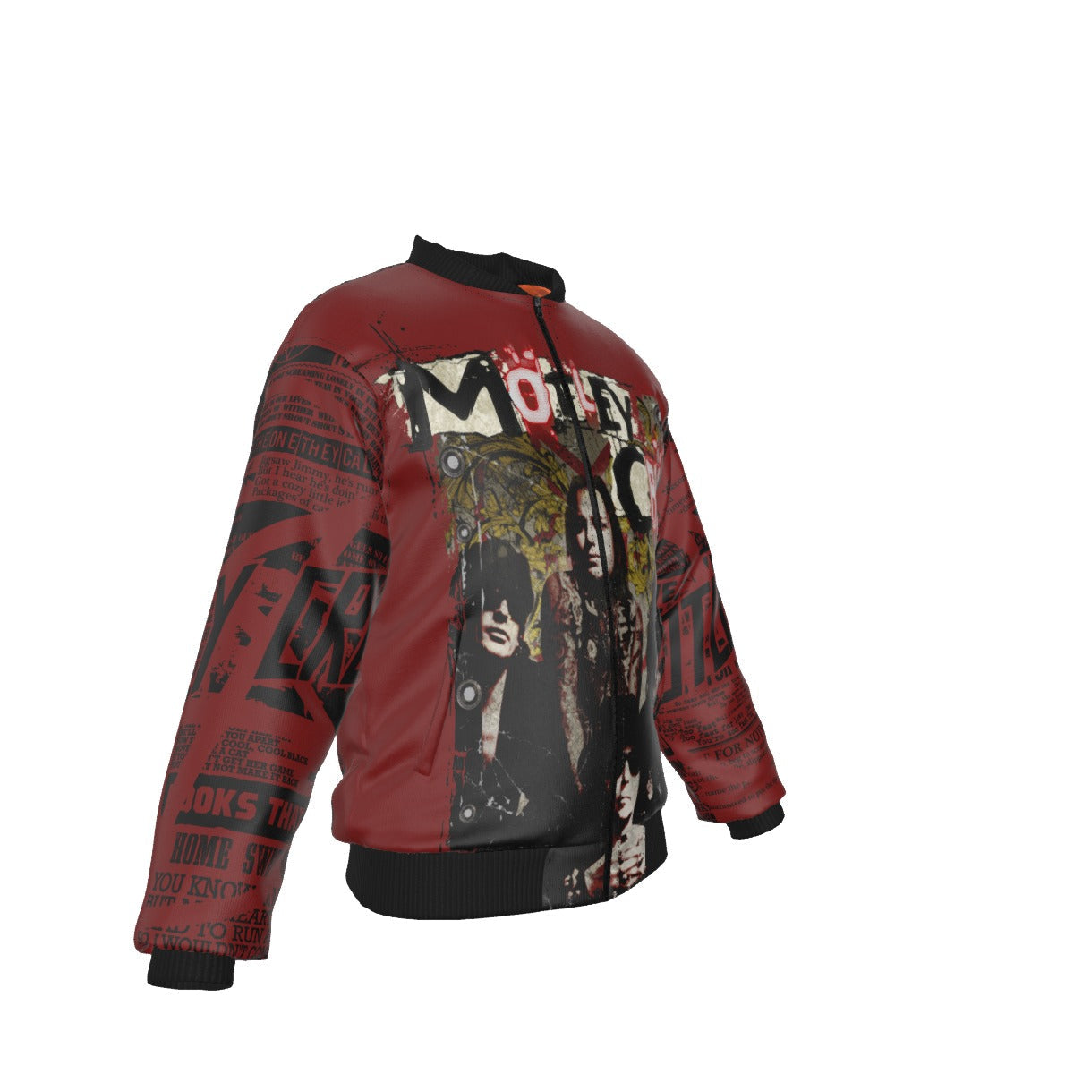 MerchMoment Motley Crue Graffiti Bomber Jacket [] As Shown
