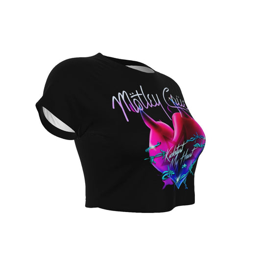 MERCHMOMENT Motley Crue Kickstart My Heart Women's Crop Top [Apparel] - Rock Band Apparel