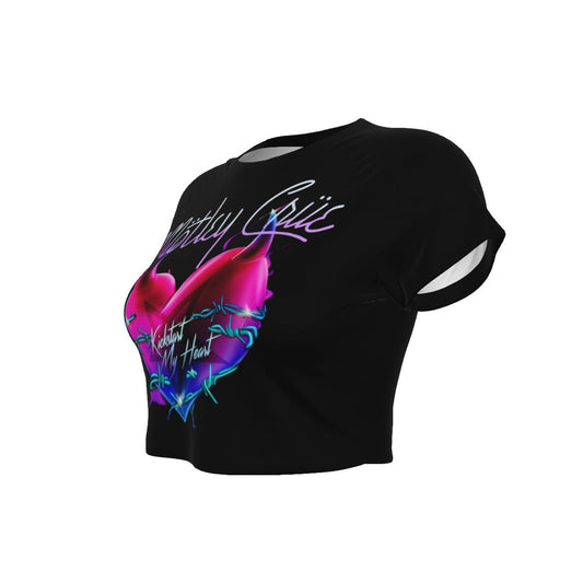 MERCHMOMENT Motley Crue Kickstart My Heart Women's Crop Top [Apparel] - Rock Band Apparel